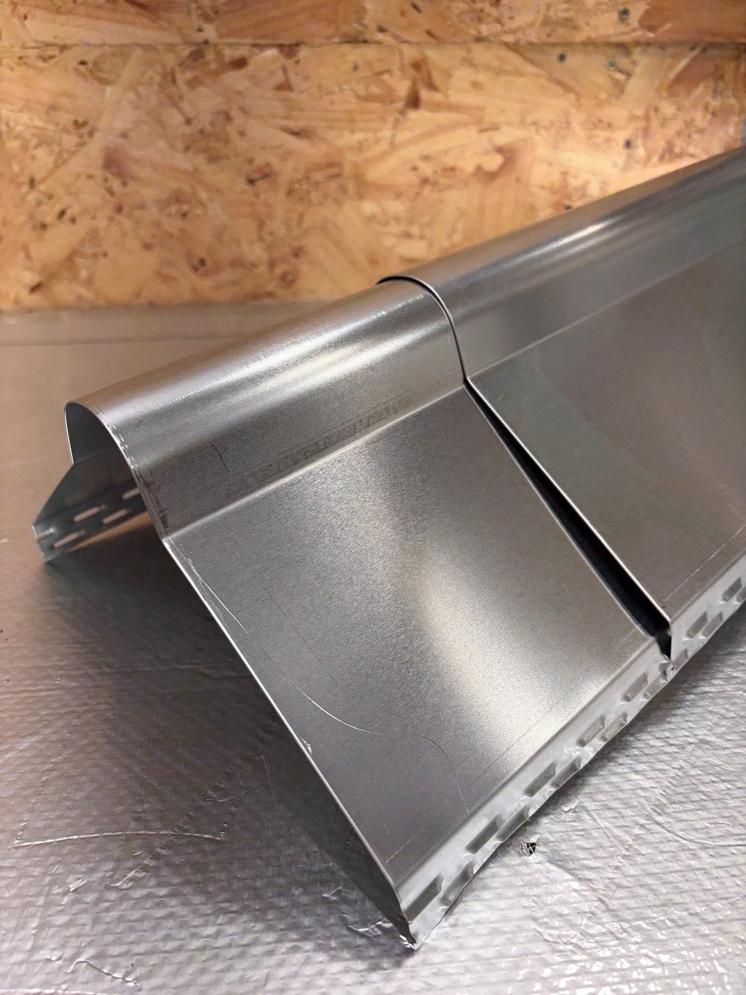 Product photo — 14 Inch Vented Zinc Ridge (2.4m Long) (image 1 of 1)