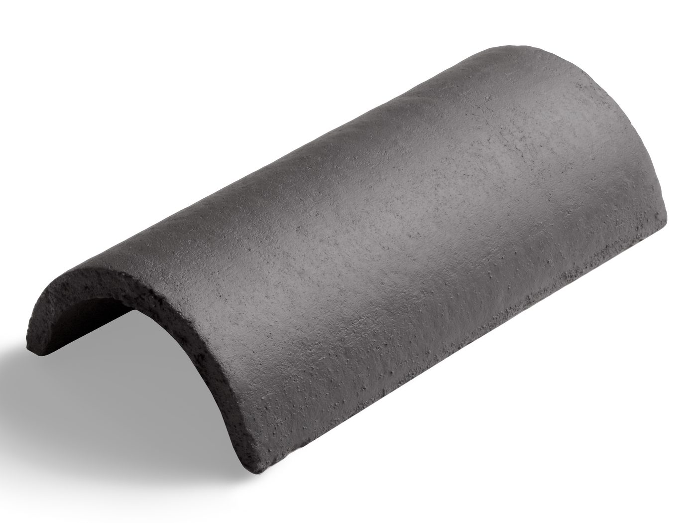 Product photo — Marley Half Round Baby Ridge Smooth Grey (image 1 of 1)