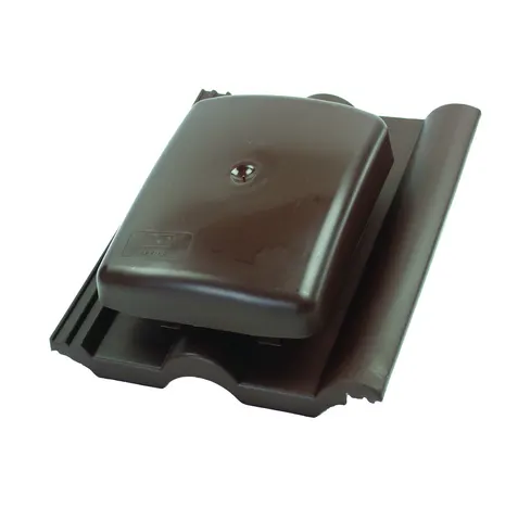 Product photo — UB19 Ubbink Hooded Tile Vent Double Roman Sepia